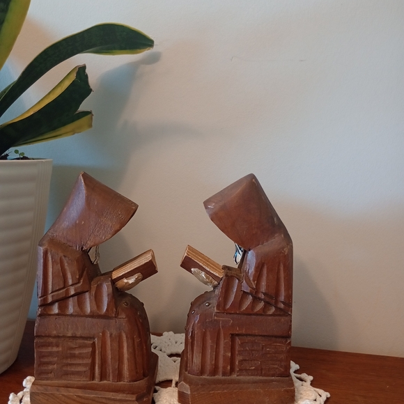 Handcrafted Wooden Monk Figurines - Picture 3 of 4